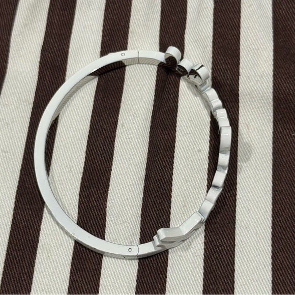 Henri Bendel Skinny Script White Bangle Bracelet - Picture 9 of 13